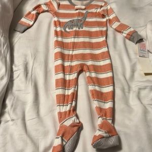 Just one  you by Carters set of two footie pj. Gripper on bottom NWT .  12m boy